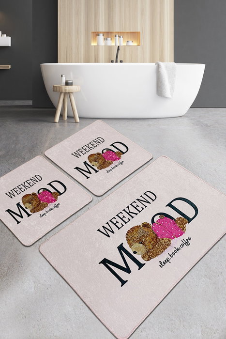 Mijölnir Weekend Mood Djt Juego de alfombrillas de baño Multicolor Mijölnir Weekend Mood Djt Juego de alfombrillas de baño Multicolor
